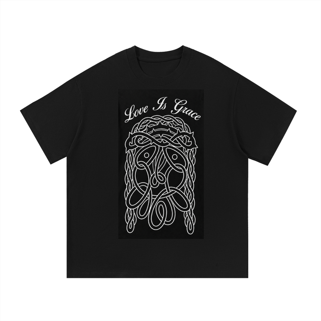 Love is Grace, Black Essential Cotton T-Shirt