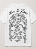 Love is Grace, White Cotton T-Shirt