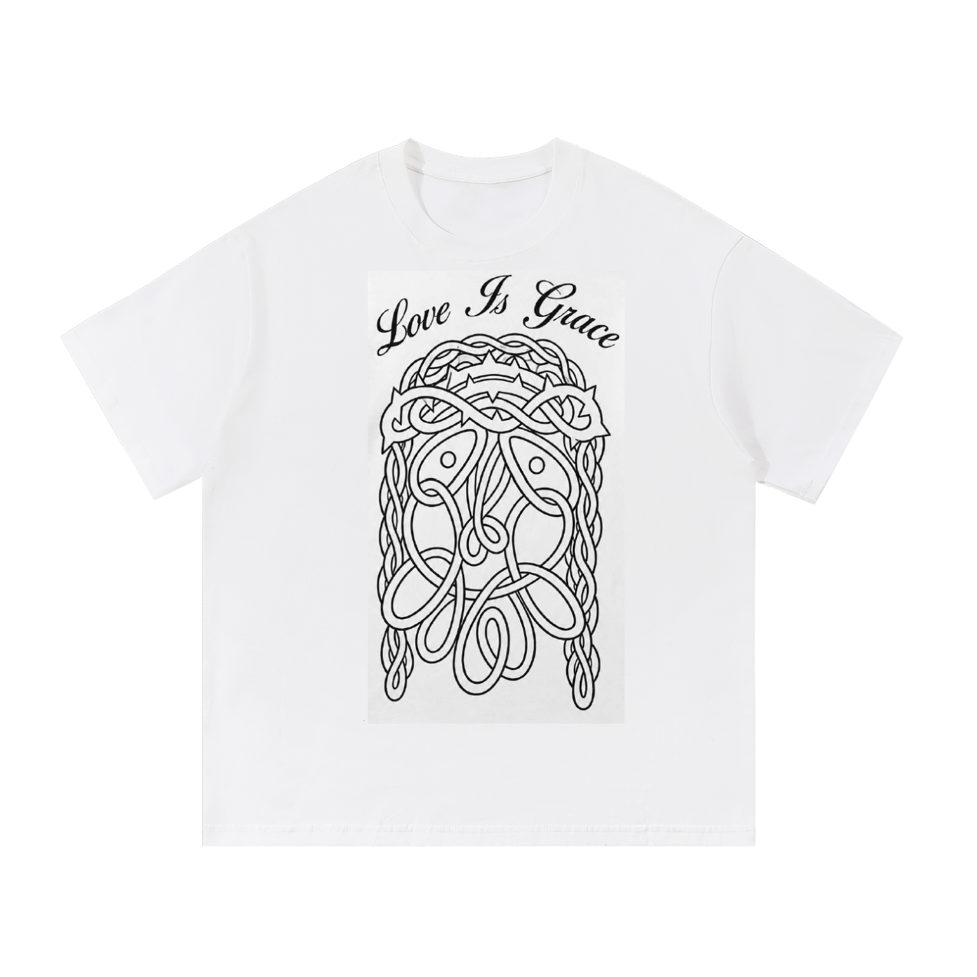 Love is Grace, White Essential Cotton T-Shirt