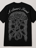 Black, Short Sleeve T-Shirt, A Sinner's Friend