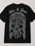 Love is Grace, Black Cotton T-Shirt