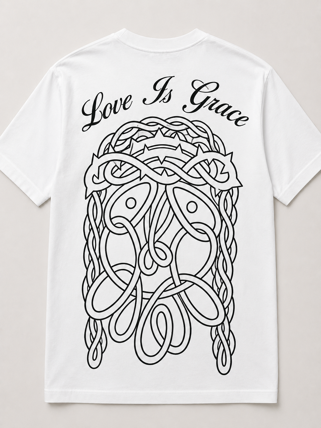 White, Short Sleeve T-Shirt, Love is Grace