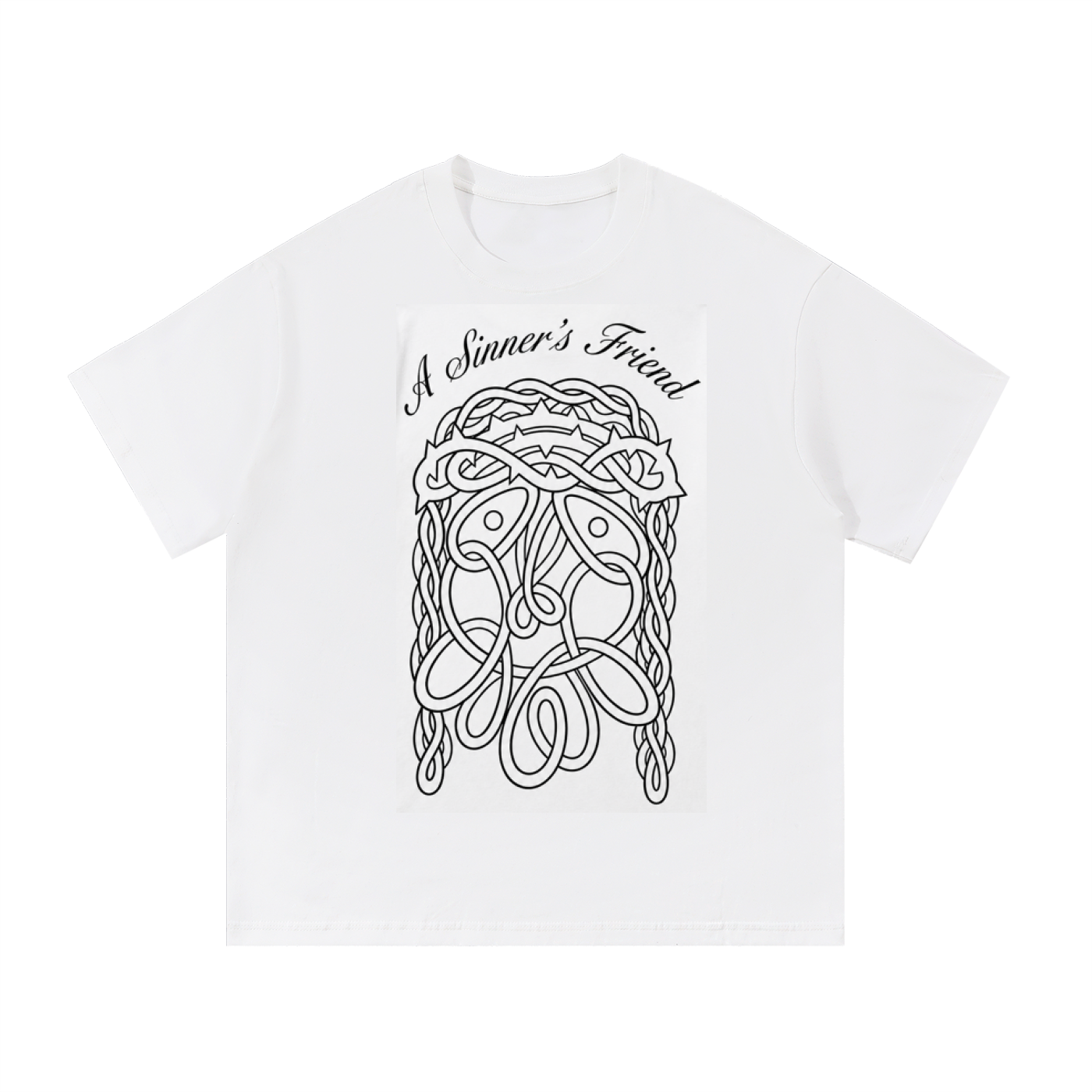 A Sinner's Friend, White Essential Cotton T-Shirt