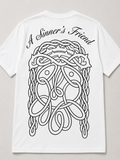 A Sinner's Friend, White Cotton T-Shirt